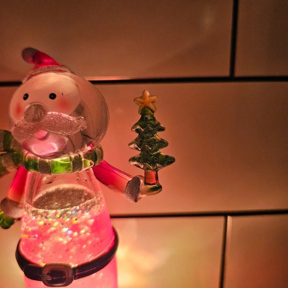 Heritage Mint 2007 Santa Glitter Acrylic Christmas Night Light Holiday Decor